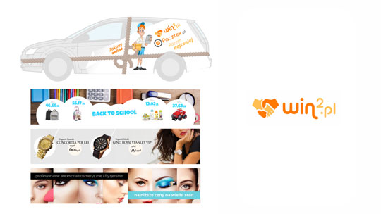 win2.pl - logo, samochód, banery